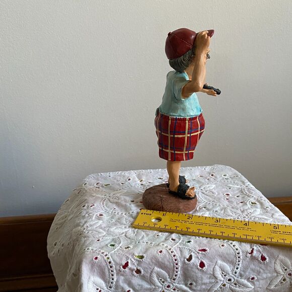 Vintage Russ Berrie "Gimme A Break" Figurine, Quirky Grandpa with Remote - Picture 8 of 9